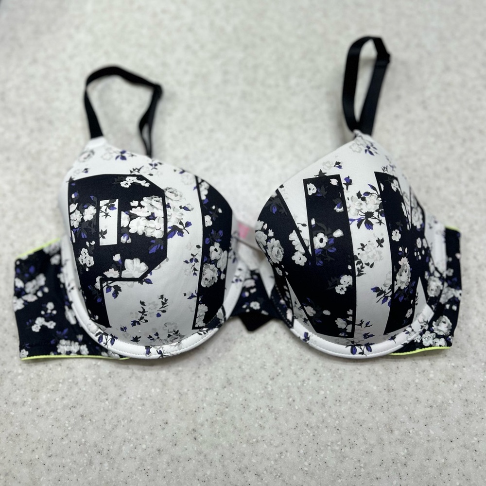 PINK floral bra